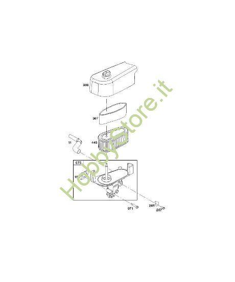 A - Filtro aria B&S - 12 €¦ 122Q02-0169-H1 brand Stihl
